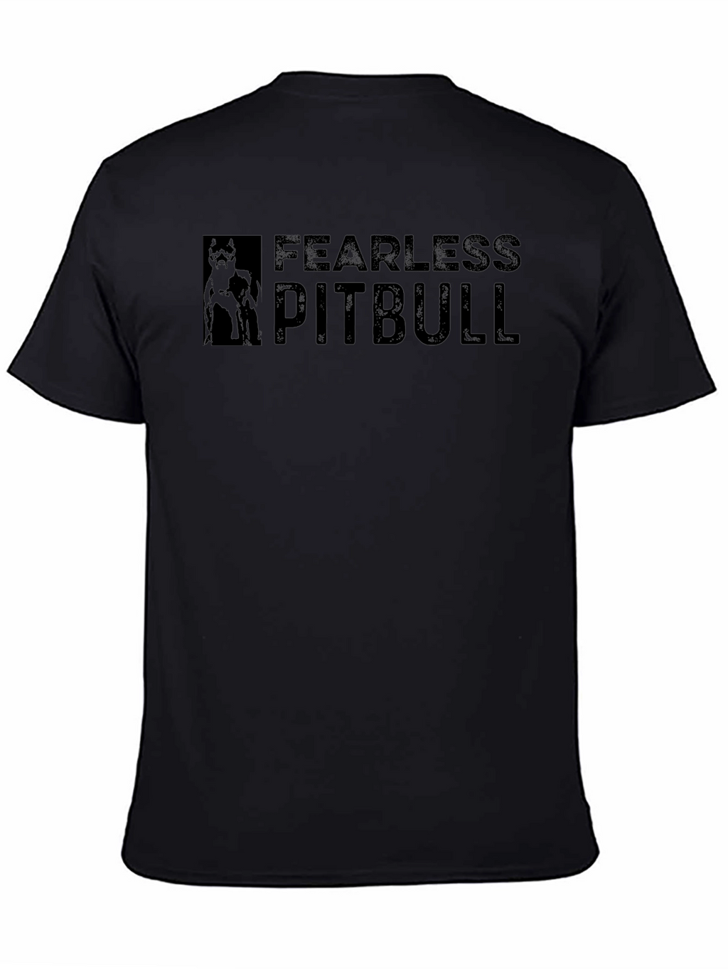 Fearless Pitbull Graphic Black T-Shirt
