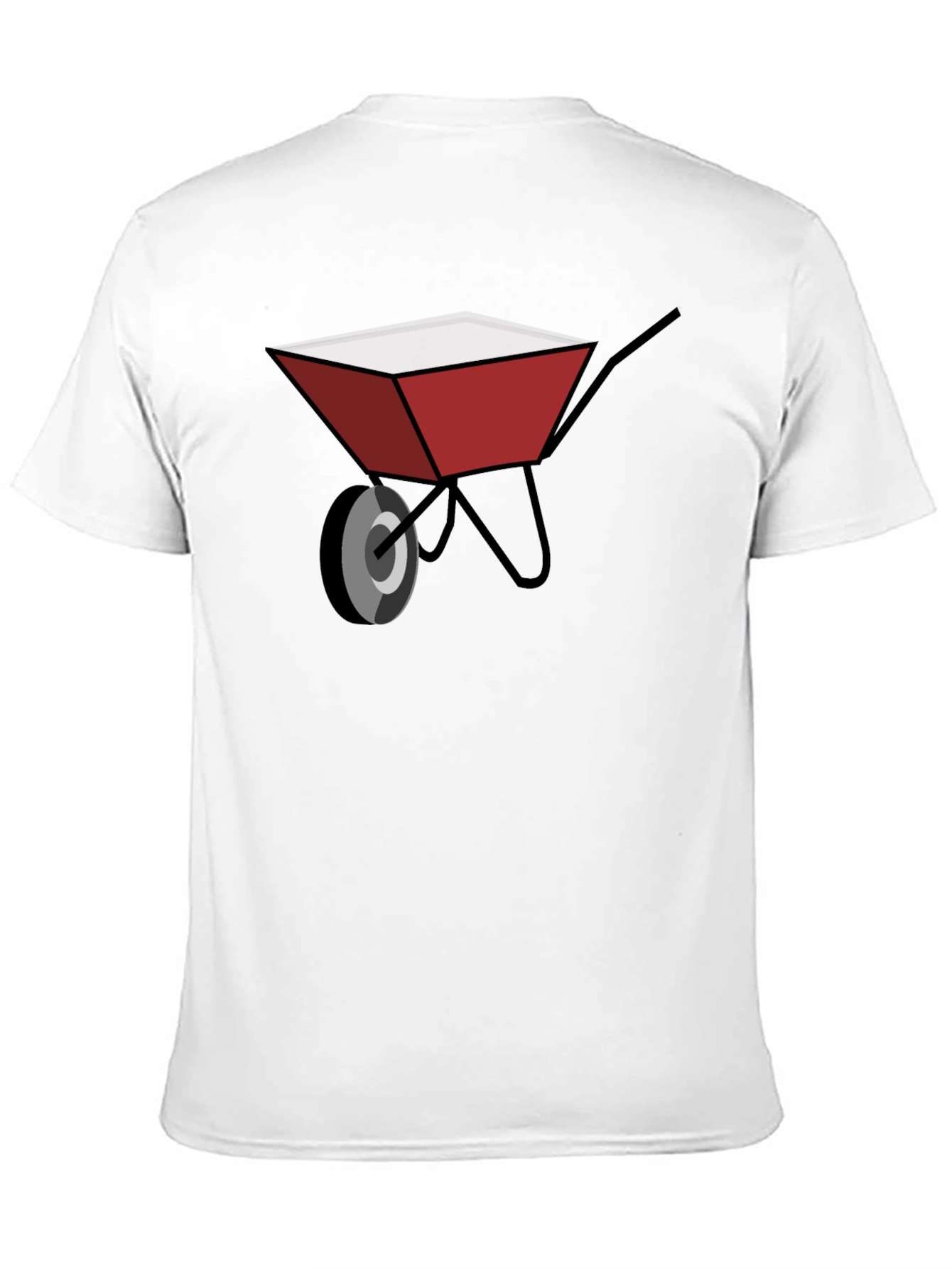 Mens Black Wheelbarrow Graphic T-Shirt