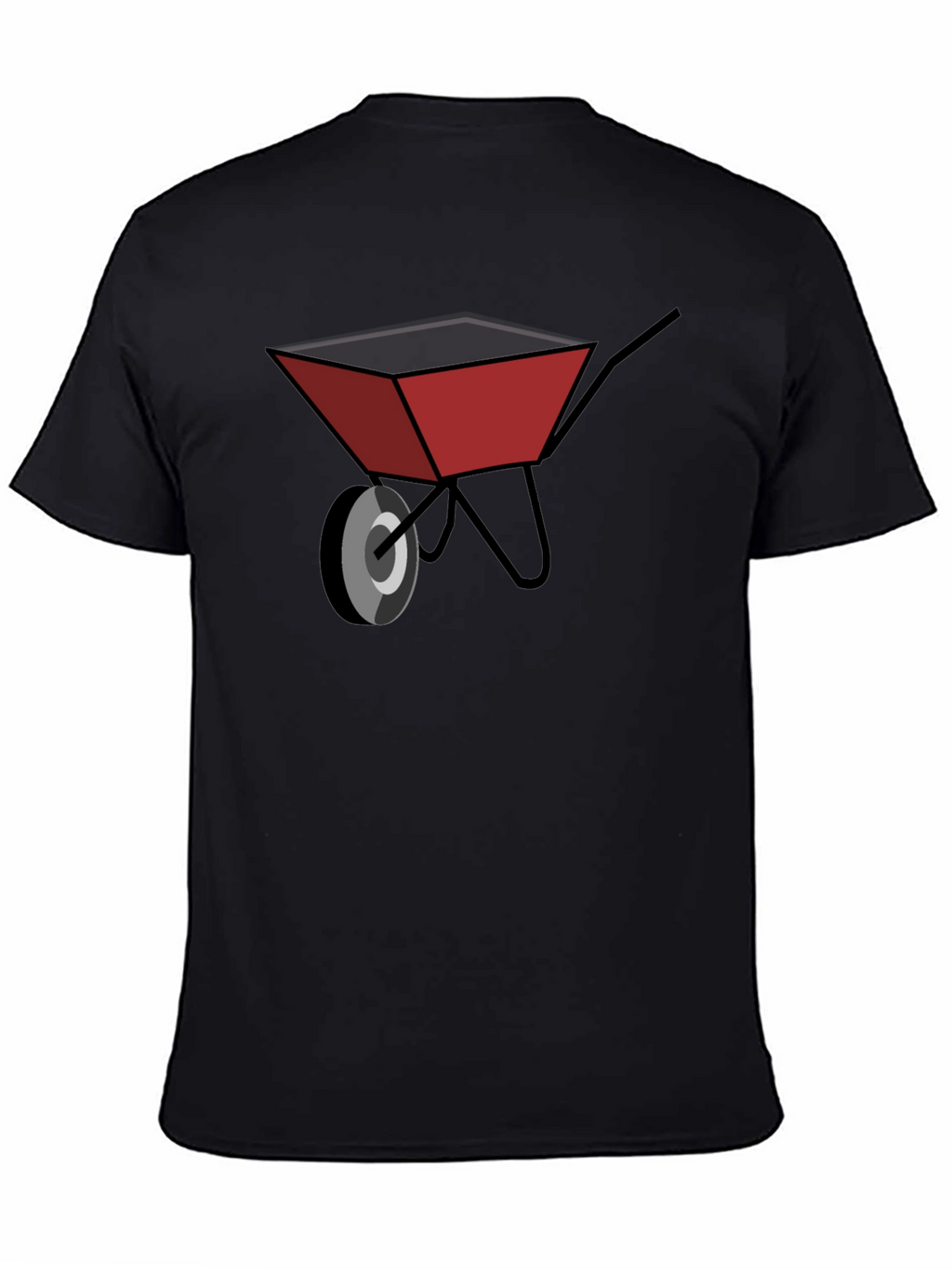 Mens Black Wheelbarrow Graphic T-Shirt