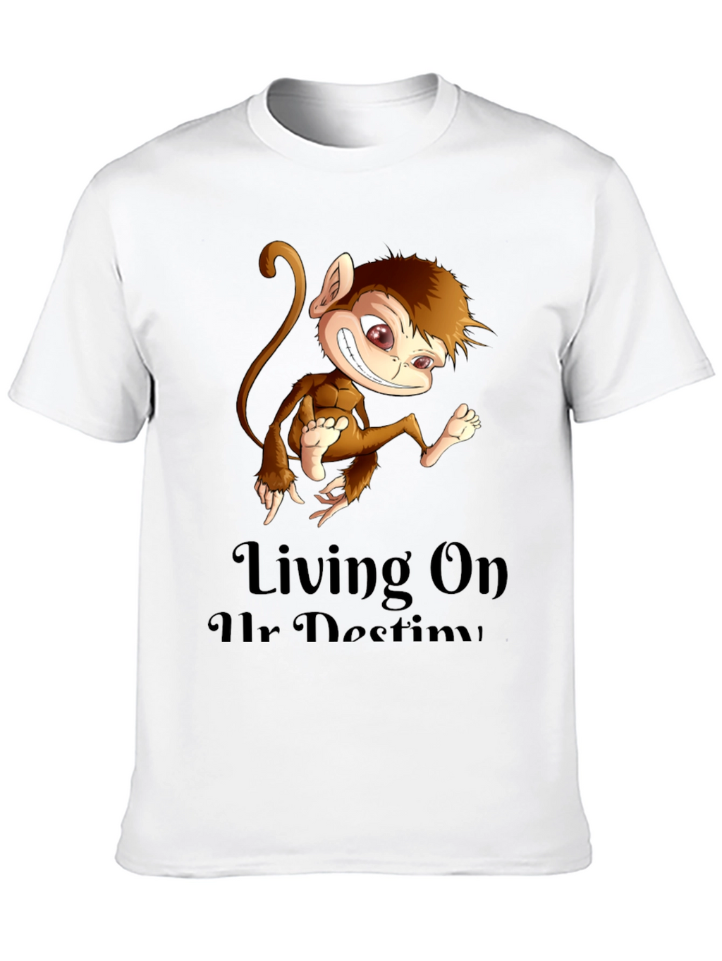 Monkey Graphic Tee - Living On Ur Destiny T-Shirt