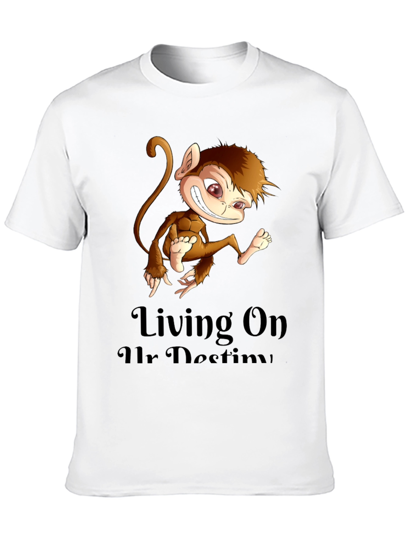 Monkey Graphic Tee - Living On Ur Destiny T-Shirt
