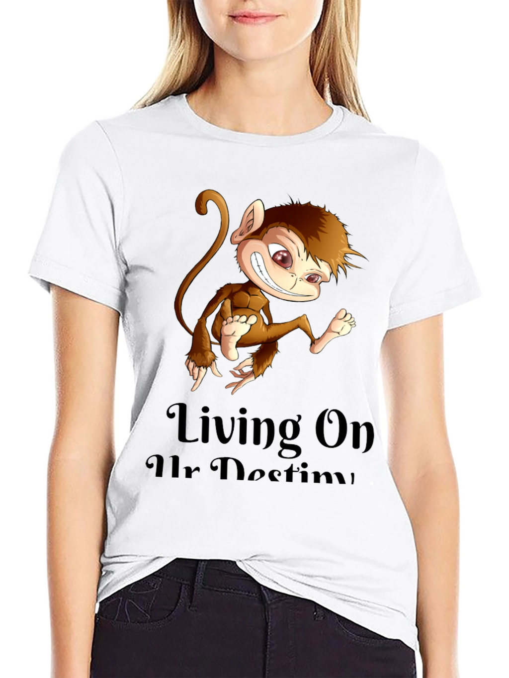Monkey Graphic Tee - Living On Ur Destiny T-Shirt