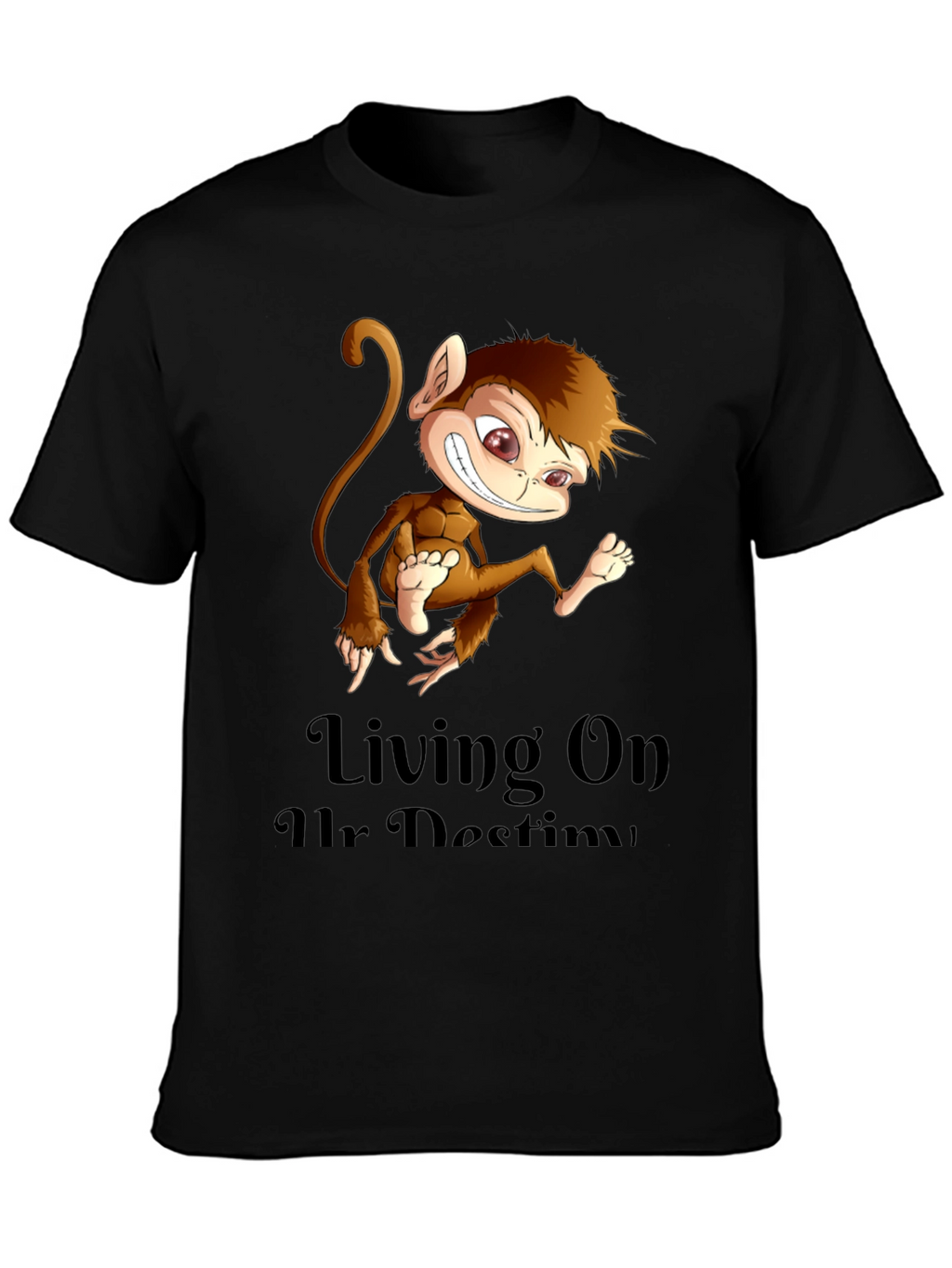 Monkey Graphic Tee - Living On Ur Destiny T-Shirt