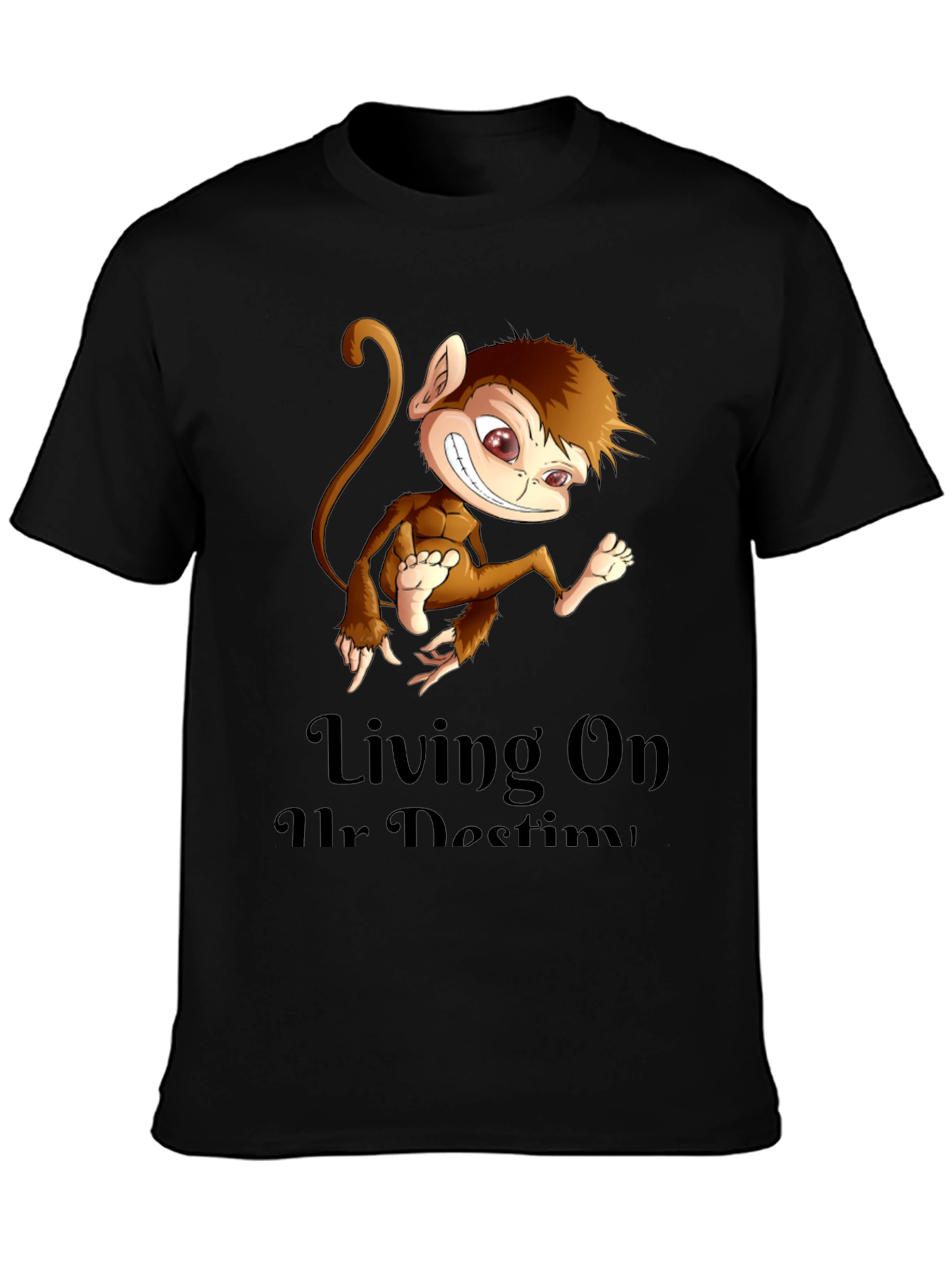 Monkey Graphic Tee - Living On Ur Destiny T-Shirt