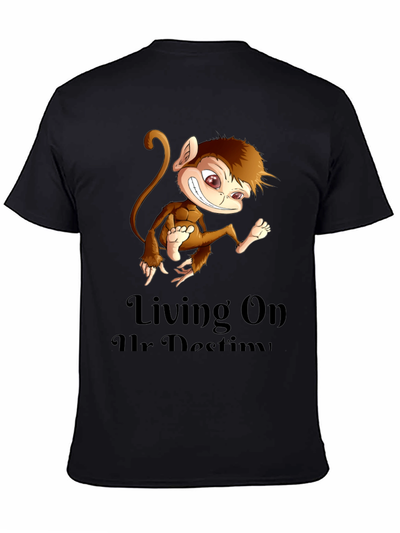 Monkey Graphic Tee - Living On Ur Destiny T-Shirt