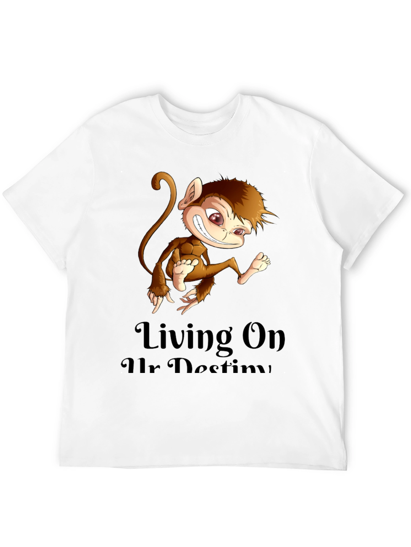 Monkey Graphic Tee - Living On Ur Destiny T-Shirt