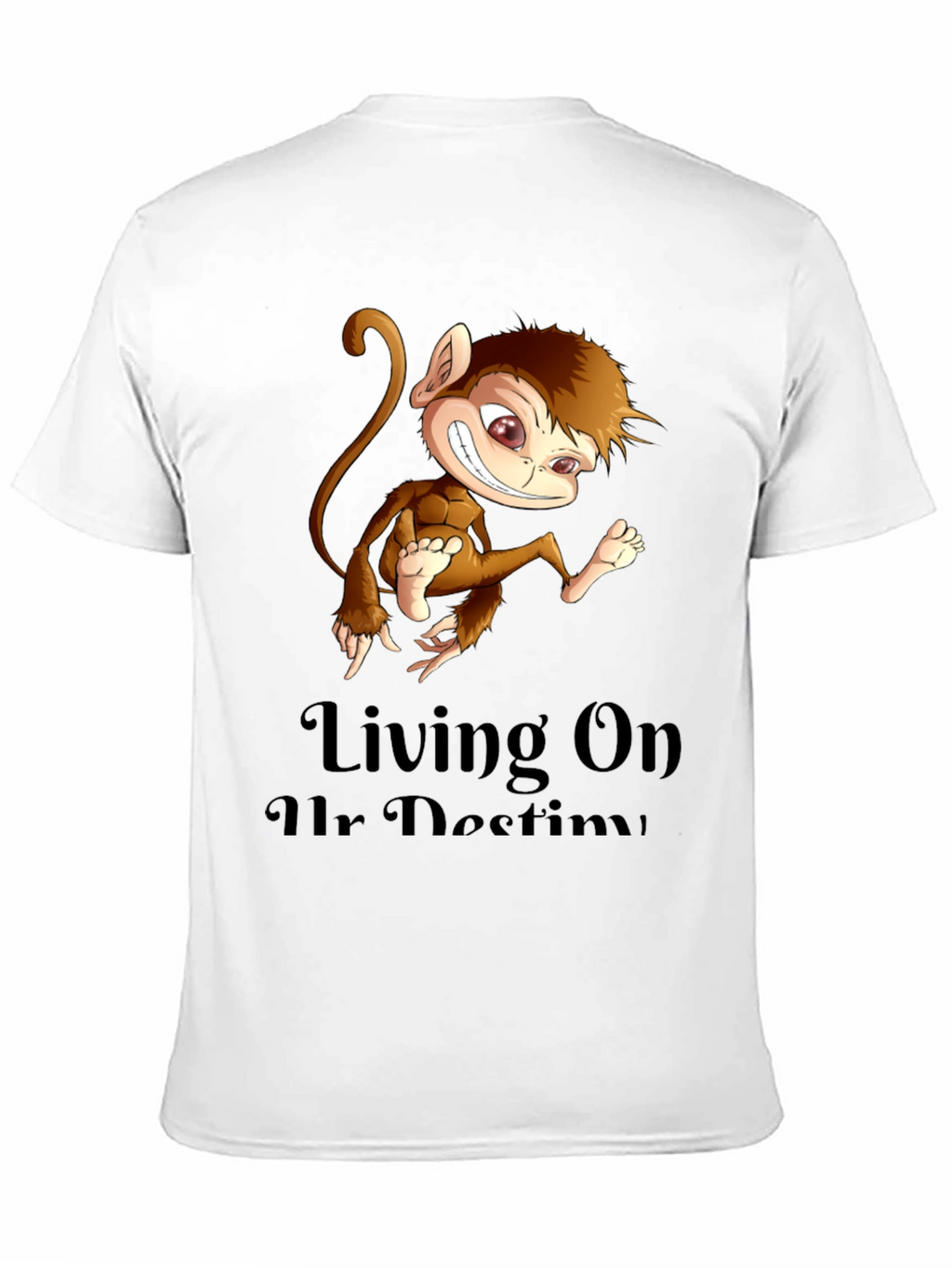 Monkey Graphic Tee - Living On Ur Destiny T-Shirt