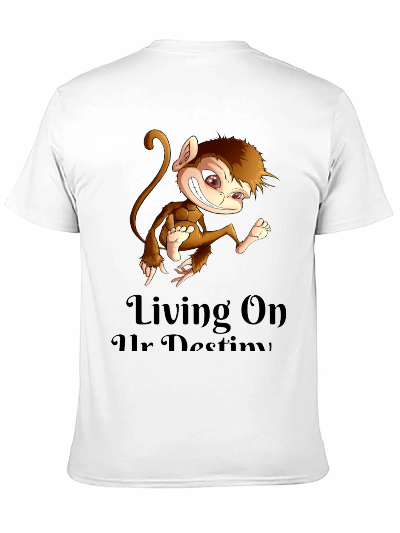 Monkey Graphic Tee - Living On Ur Destiny T-Shirt