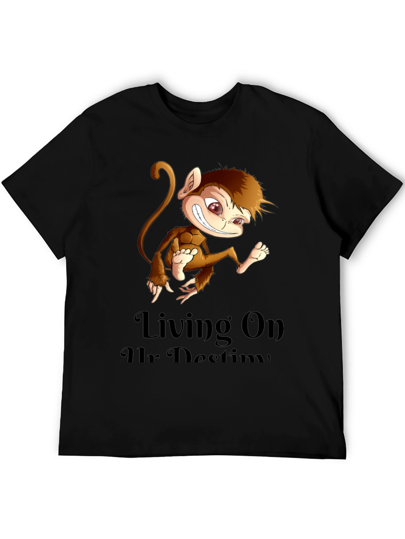 Monkey Graphic Tee - Living On Ur Destiny T-Shirt