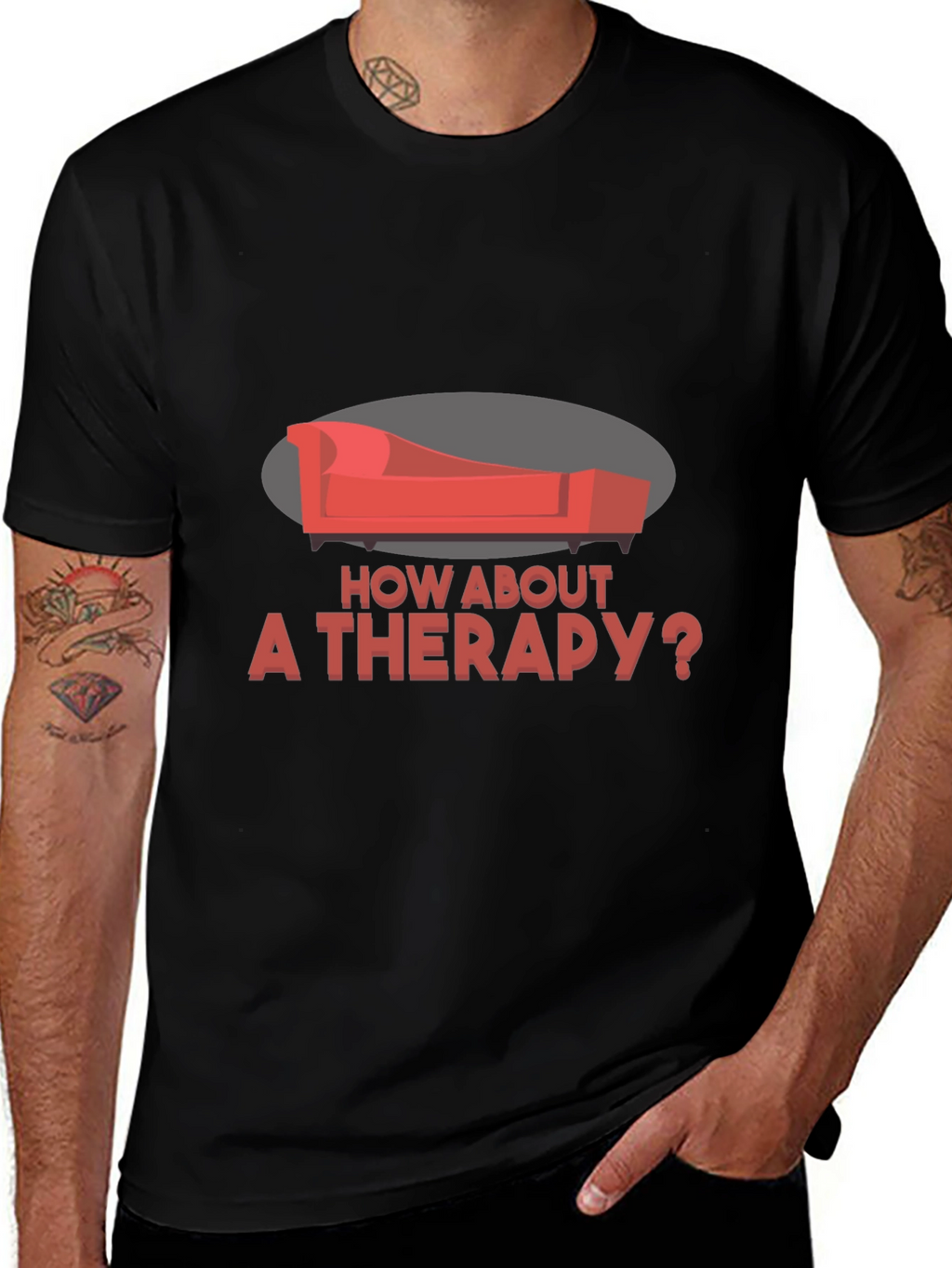 Therapy Couch Graphic Tee - Unique Design
