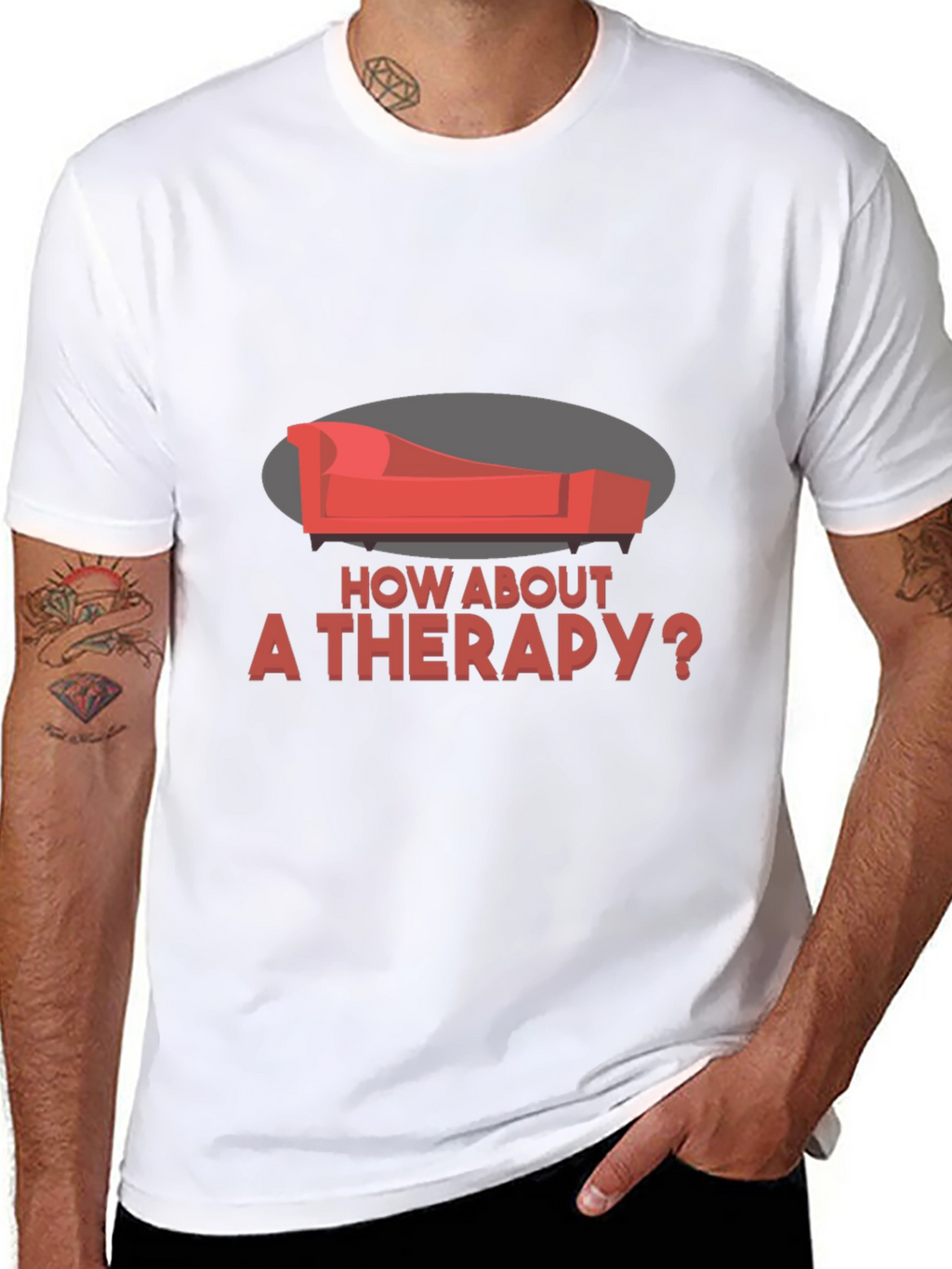 Therapy Couch Graphic Tee - Unique Design