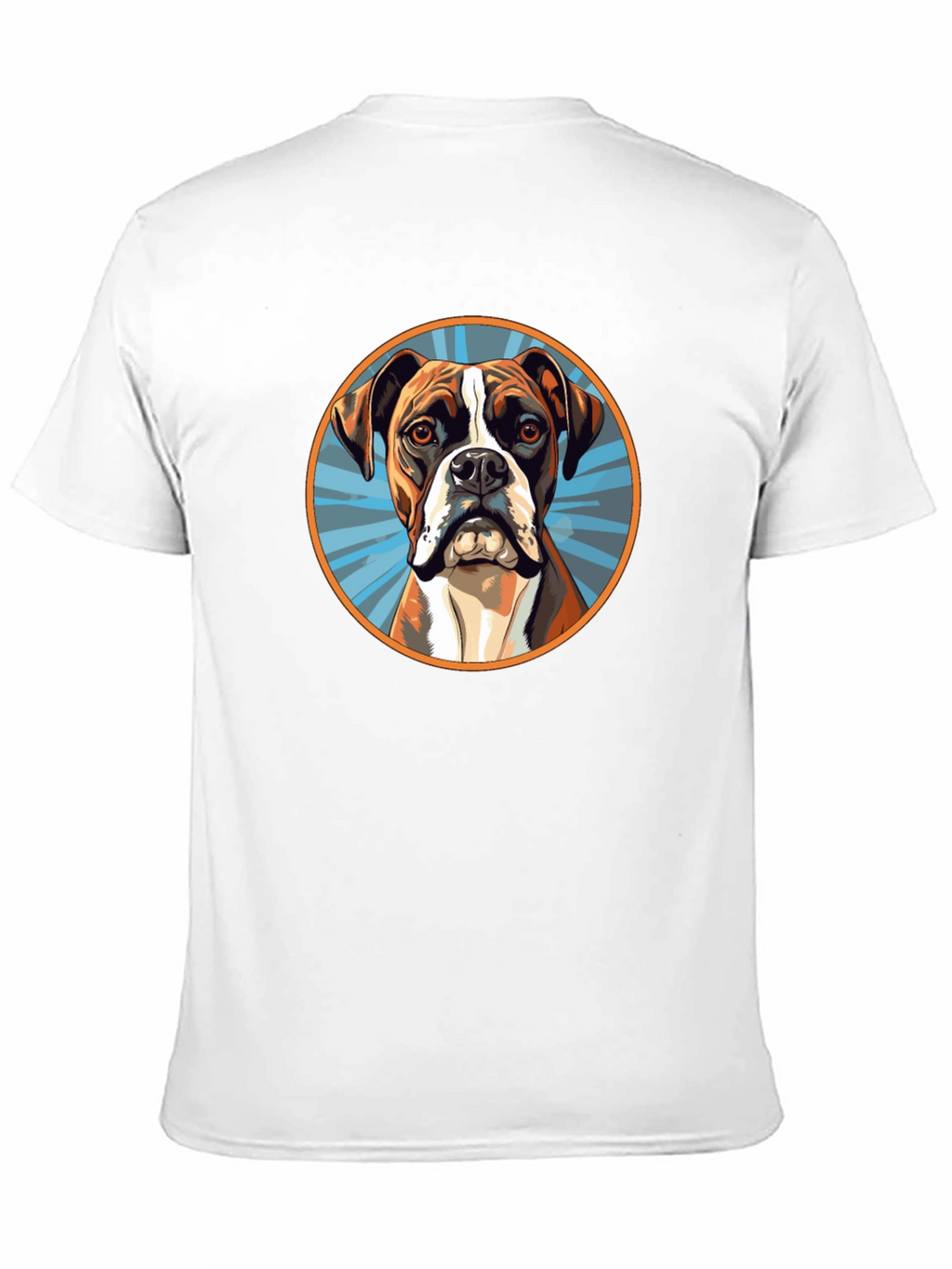 Boxer Dog Graphic Tee - Black Cotton Blend