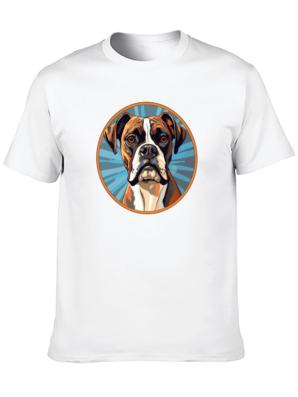 Boxer Dog Graphic Tee - Black Cotton Blend