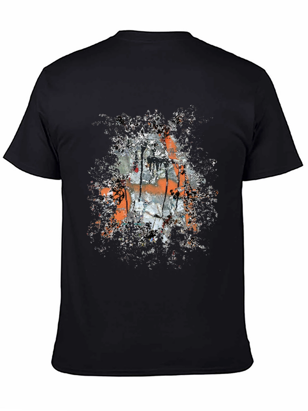 Abstract Graphic Print Black T-Shirt for Men