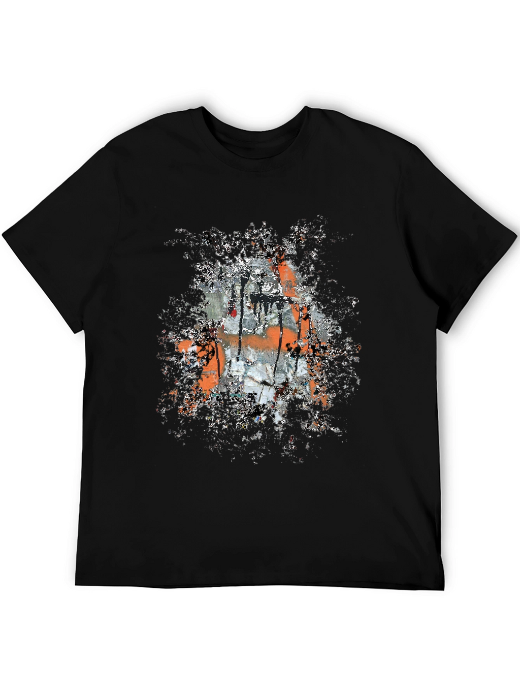 Abstract Graphic Print Black T-Shirt for Men