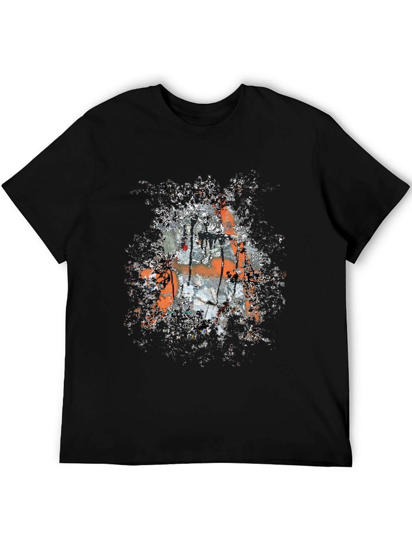 Abstract Graphic Print Black T-Shirt for Men