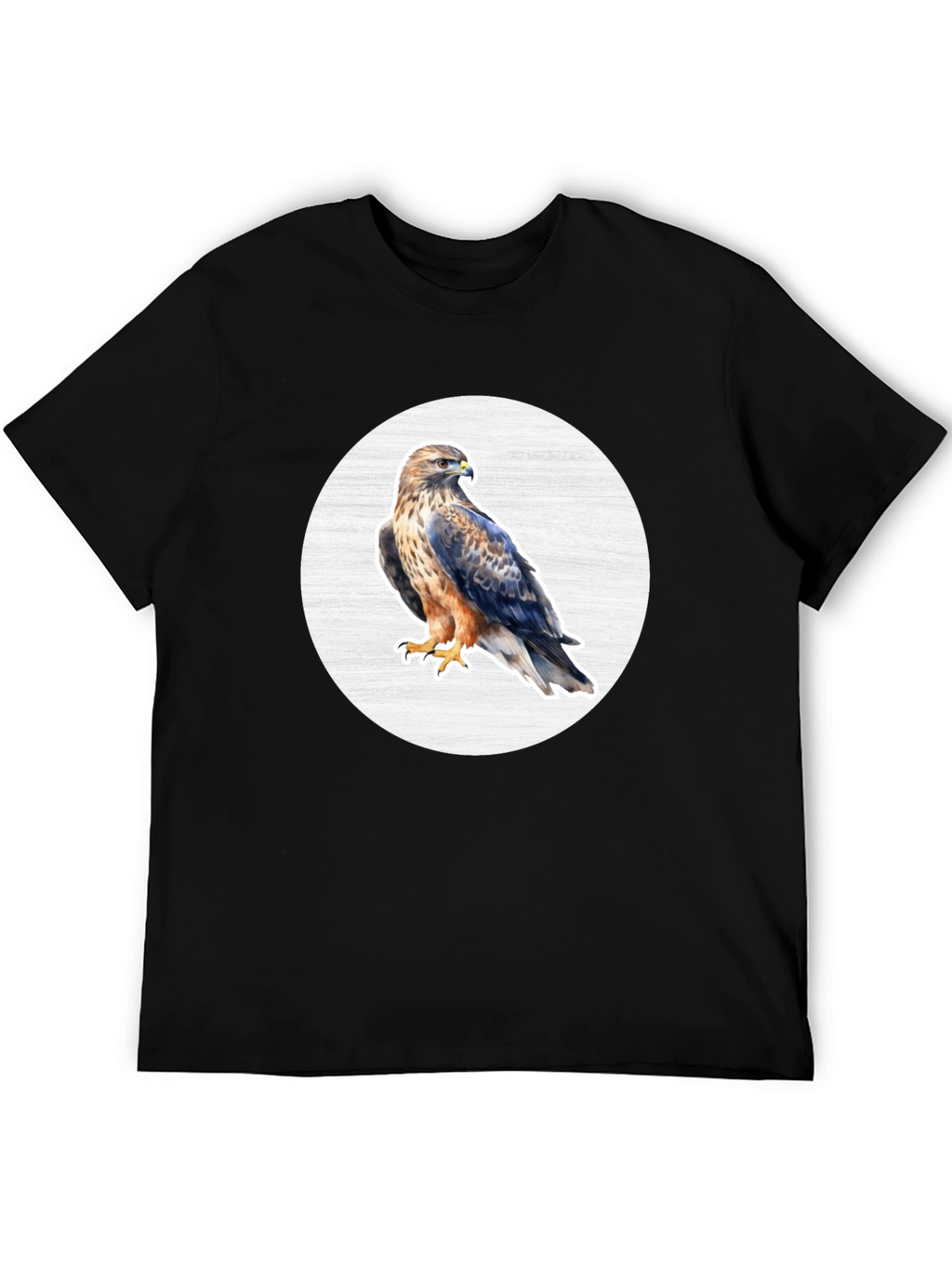 Cool Hawk Graphic Black T-Shirt