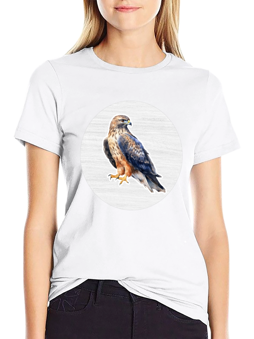 Cool Hawk Graphic Black T-Shirt