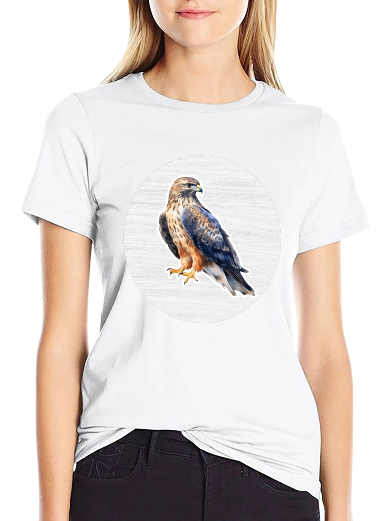 Cool Hawk Graphic Black T-Shirt