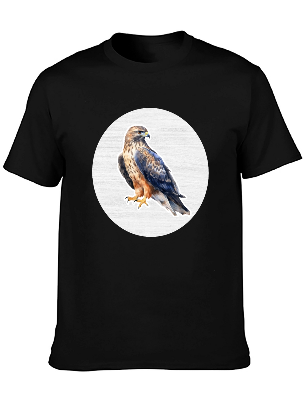 Cool Hawk Graphic Black T-Shirt