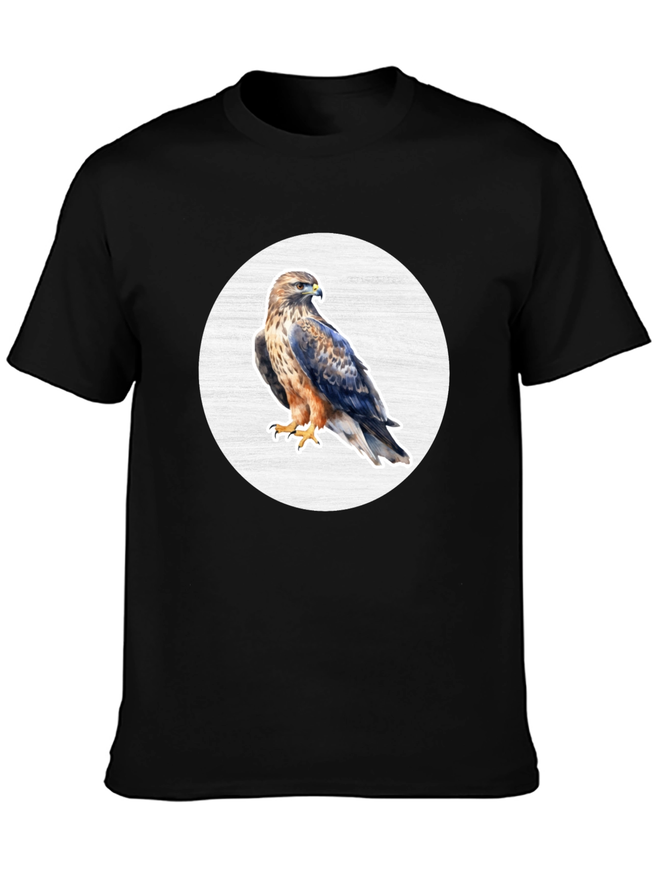 Cool Hawk Graphic Black T-Shirt