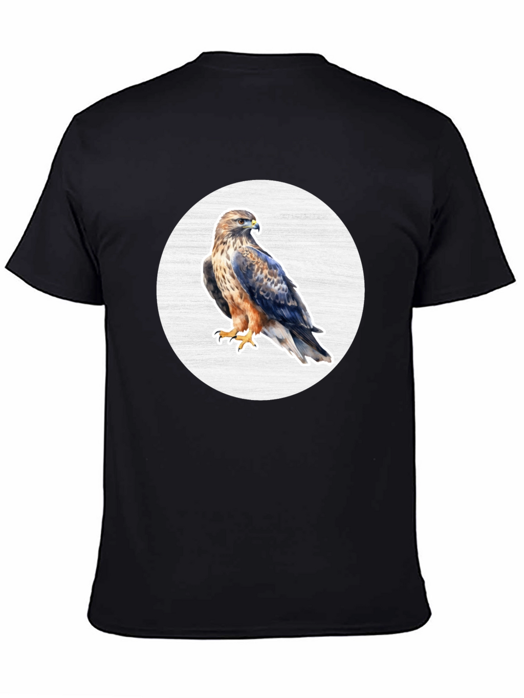 Cool Hawk Graphic Black T-Shirt