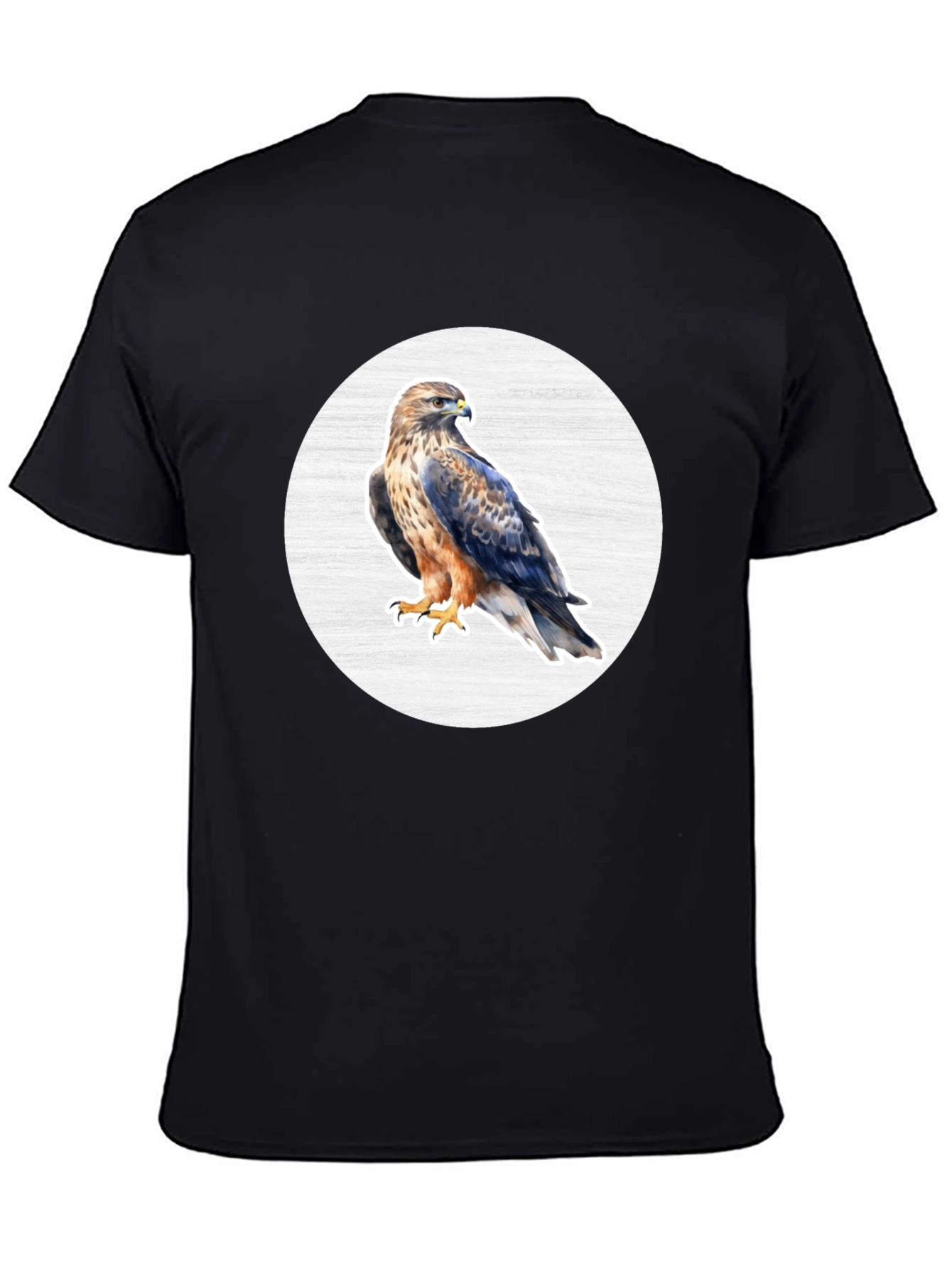 Cool Hawk Graphic Black T-Shirt