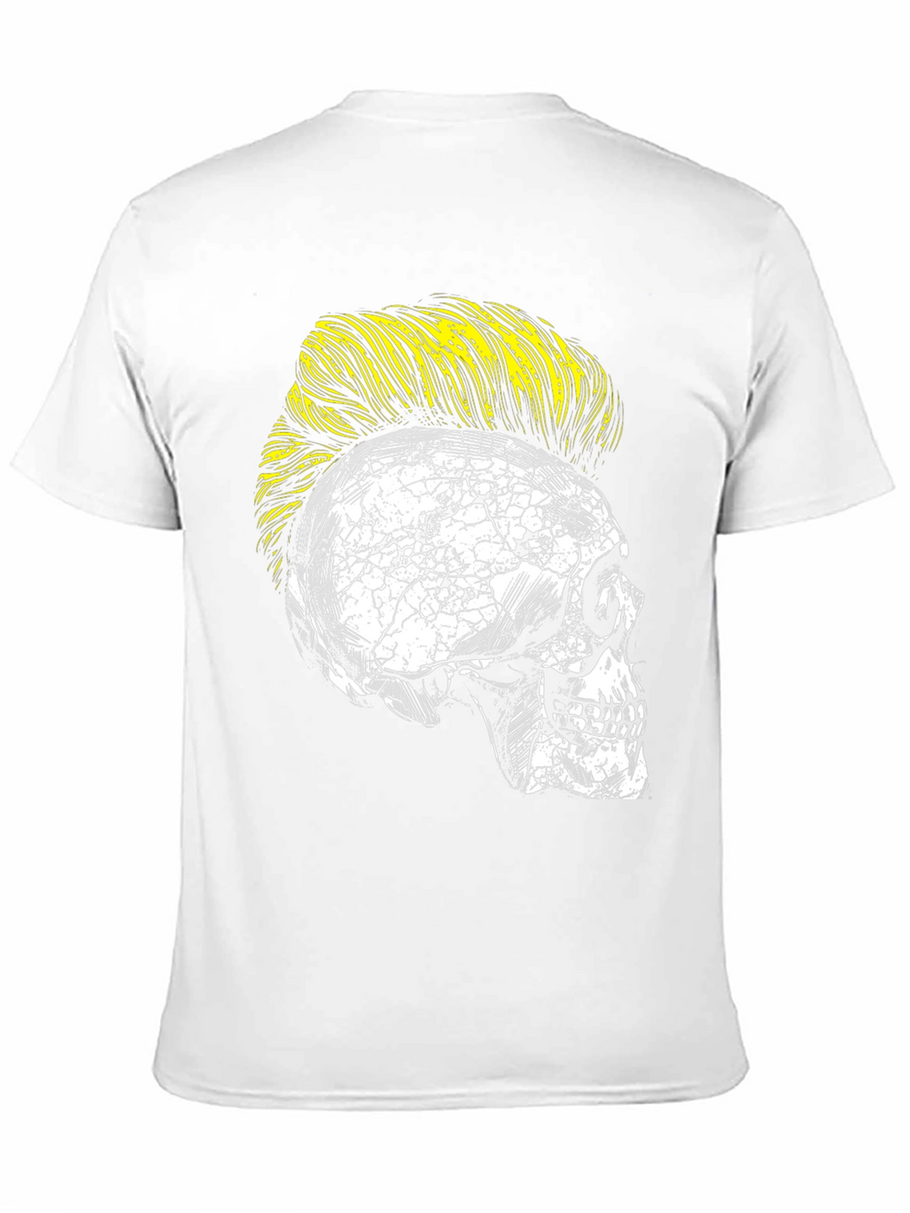 Skull with Mohawk Graphic Tee - Unique Fashion Statement