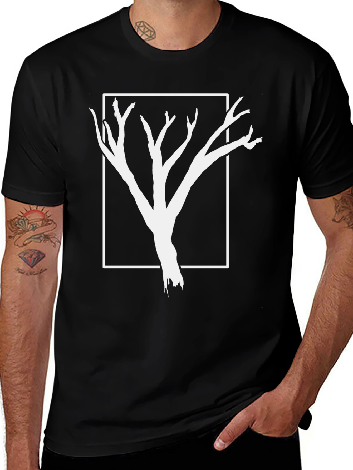 Abstract Tree Graphic Tee - Modern Nature Design