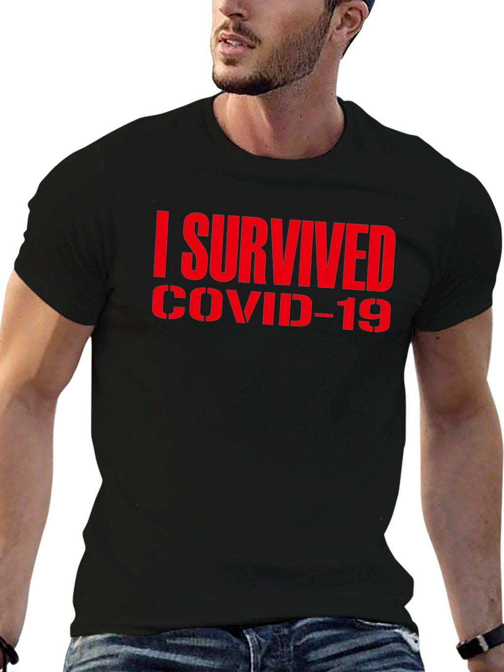 I Survived COVID-19 Black T-Shirt