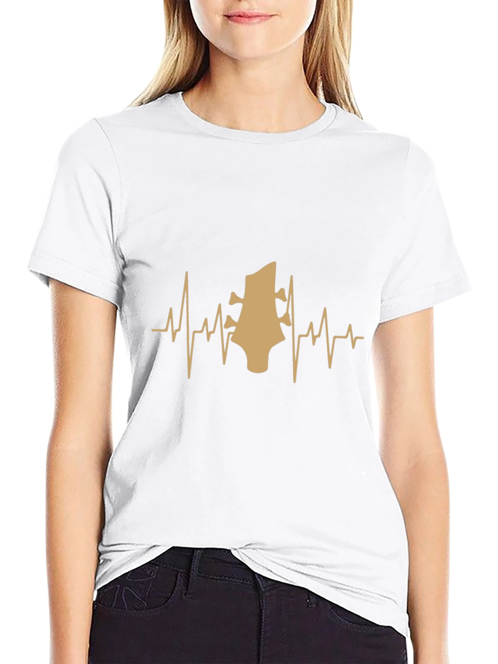 Guitar Heartbeat T-Shirt - Musician Style