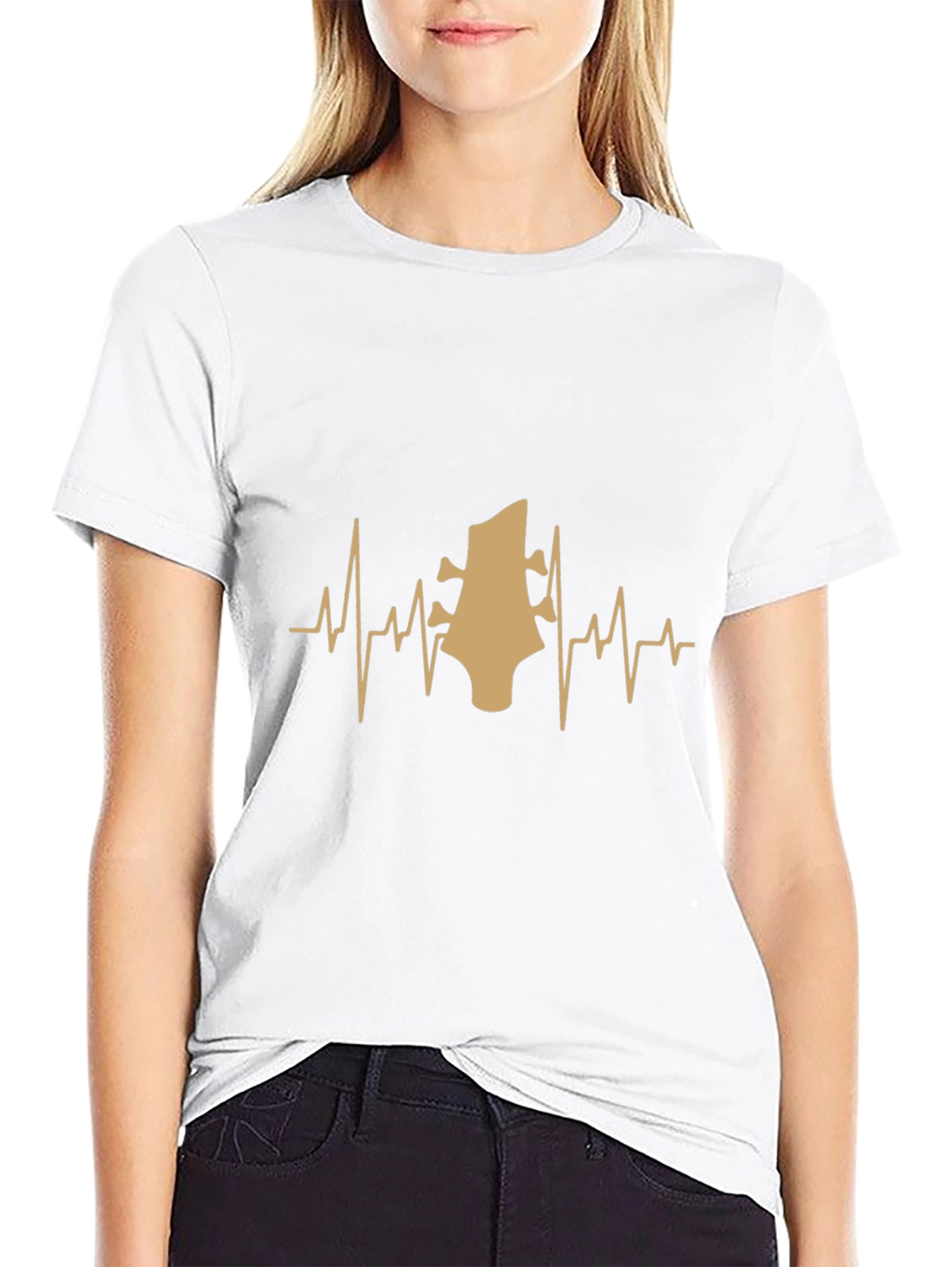 Guitar Heartbeat T-Shirt - Musician Style