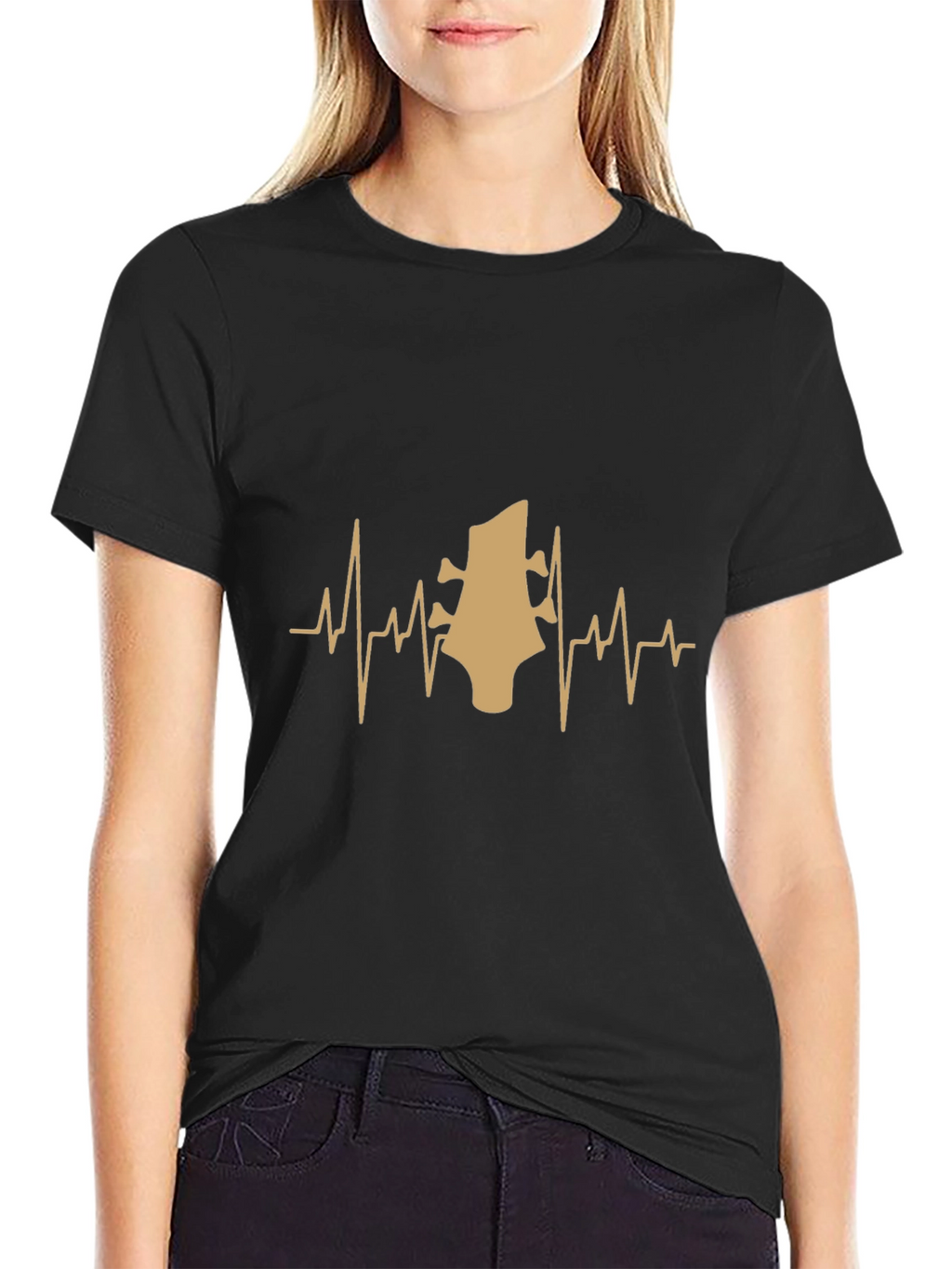 Guitar Heartbeat T-Shirt - Musician Style