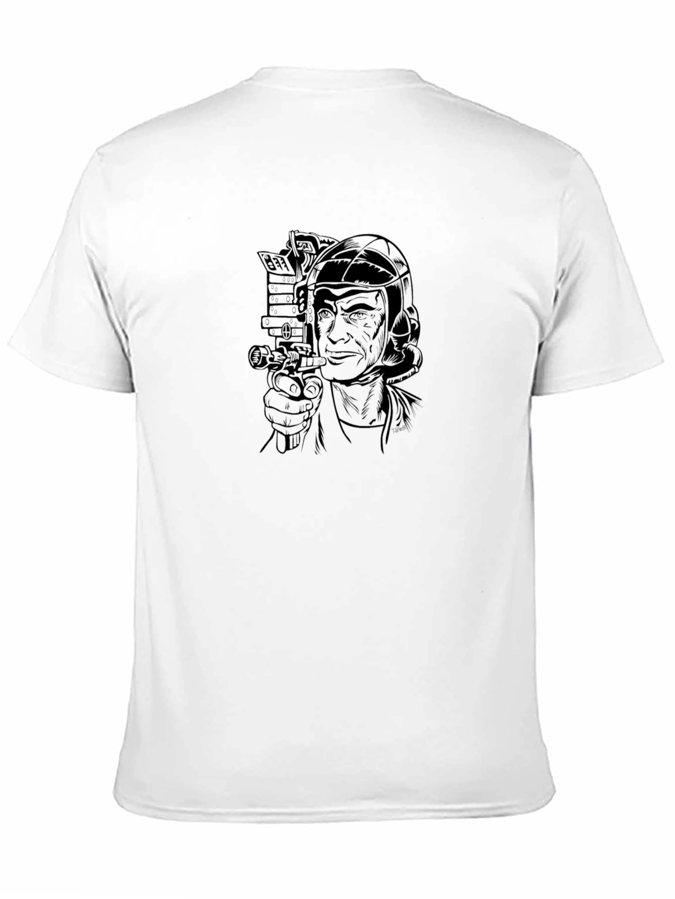 Vintage Black Graphic Tee - Action Movie Fan