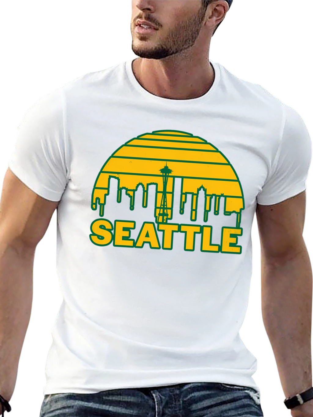 Seattle Skyline Graphic T-Shirt