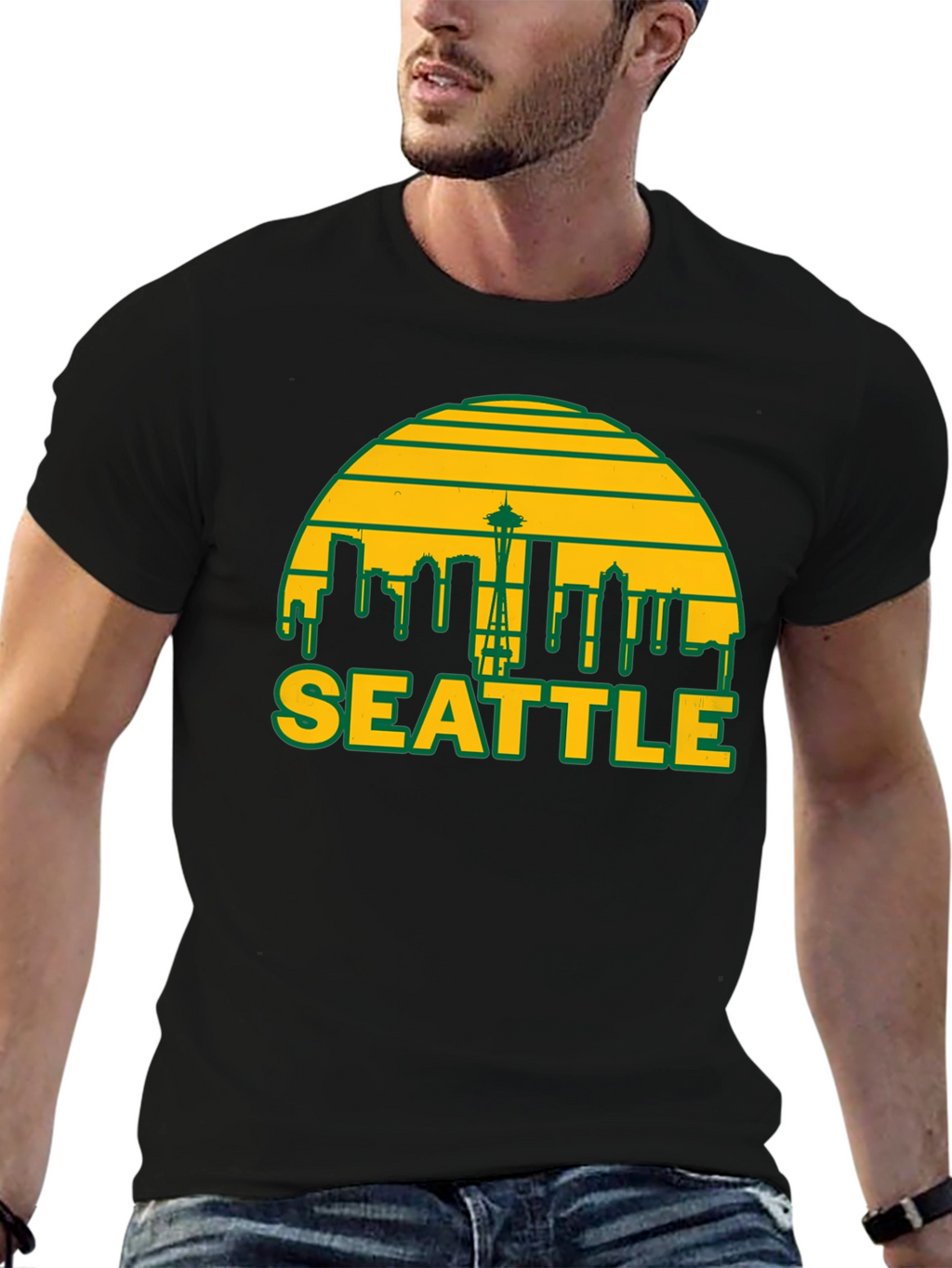Seattle Skyline Graphic T-Shirt