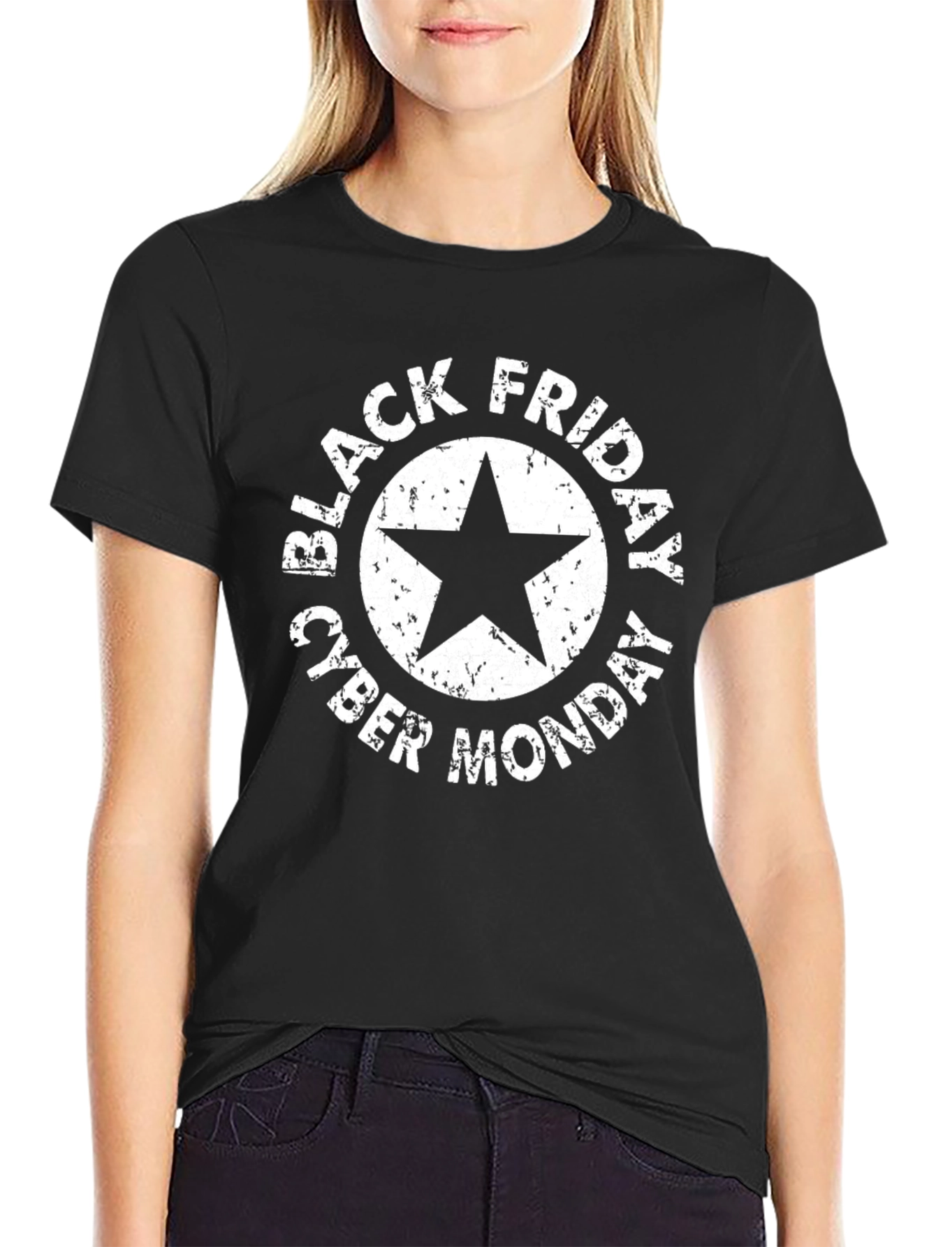 Black Friday Cyber Monday Star Graphic Tee