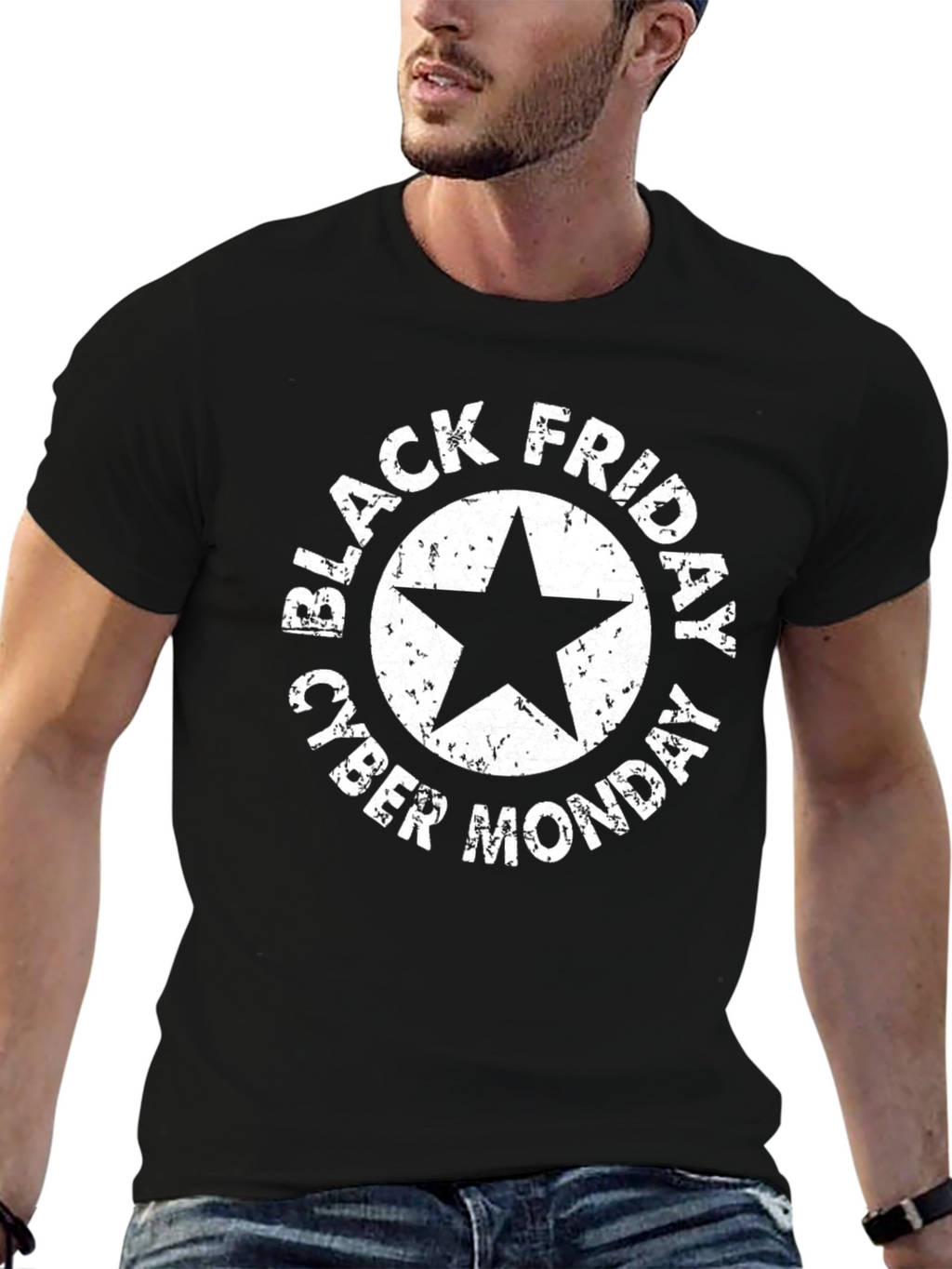 Black Friday Cyber Monday Star Graphic Tee