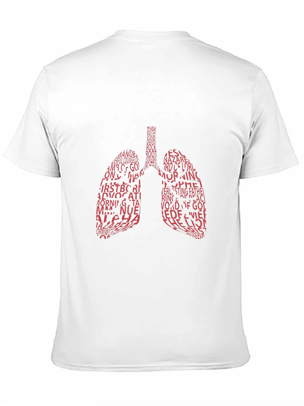 Lung Anatomy Word Art Graphic Tee