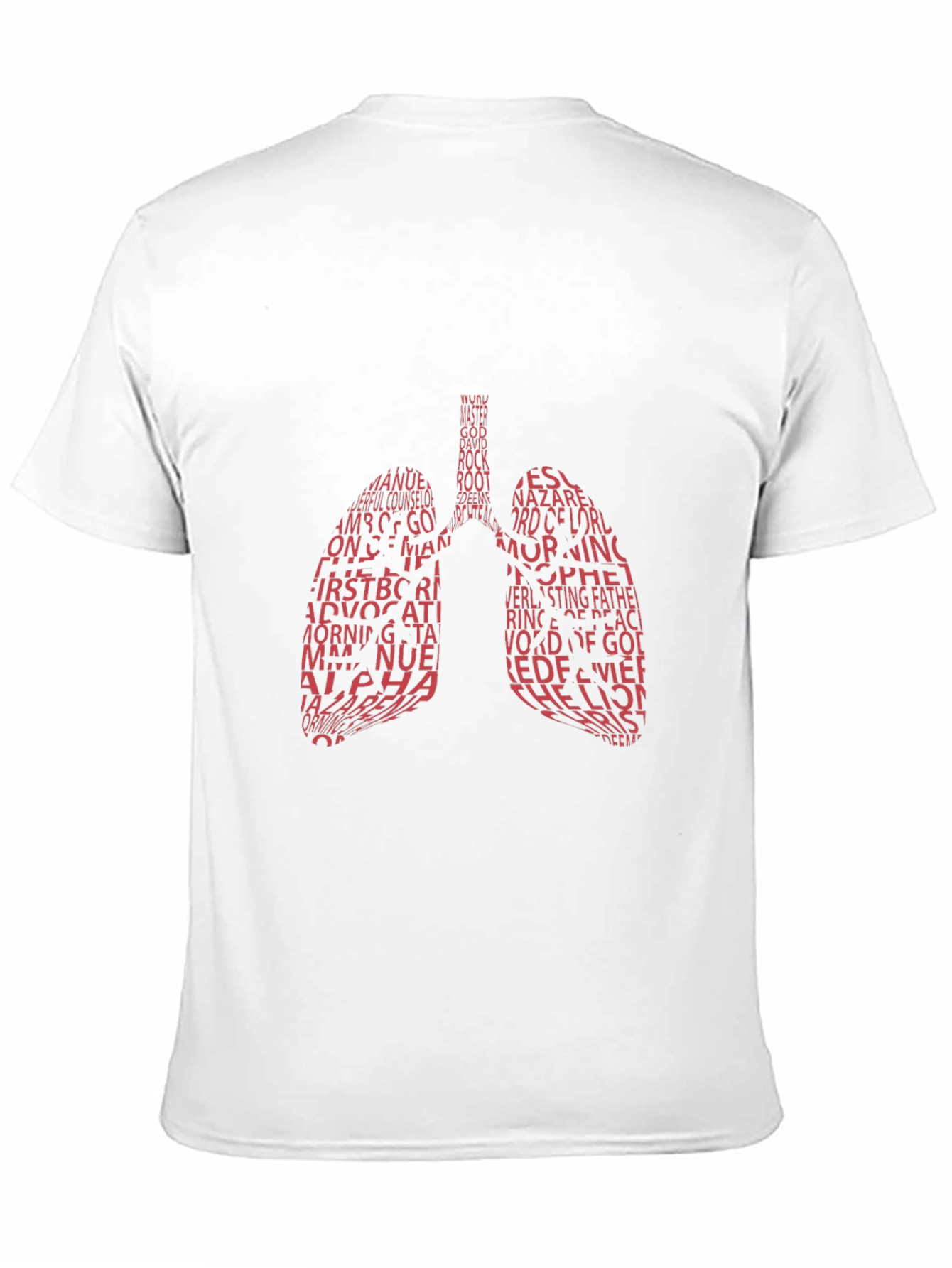 Lung Anatomy Word Art Graphic Tee