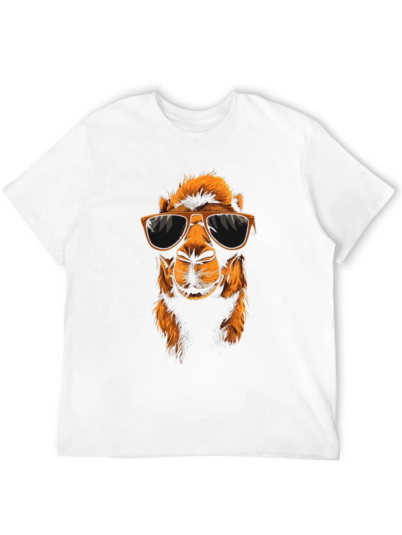 Cool Camel Graphic Tee - Black Cotton T-Shirt
