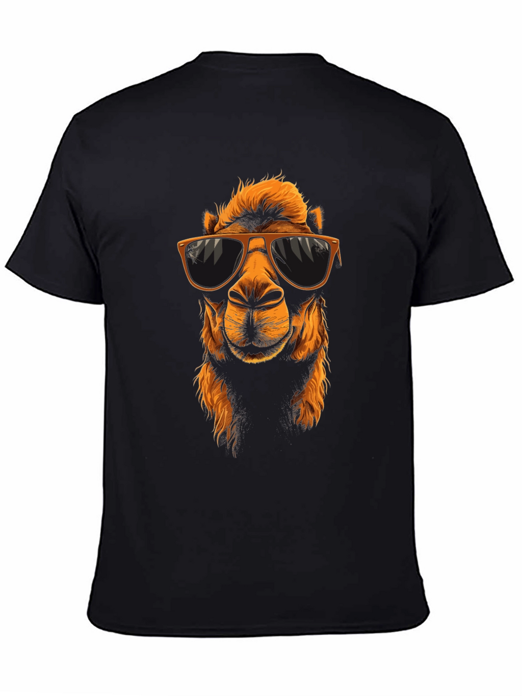 Cool Camel Graphic Tee - Black Cotton T-Shirt