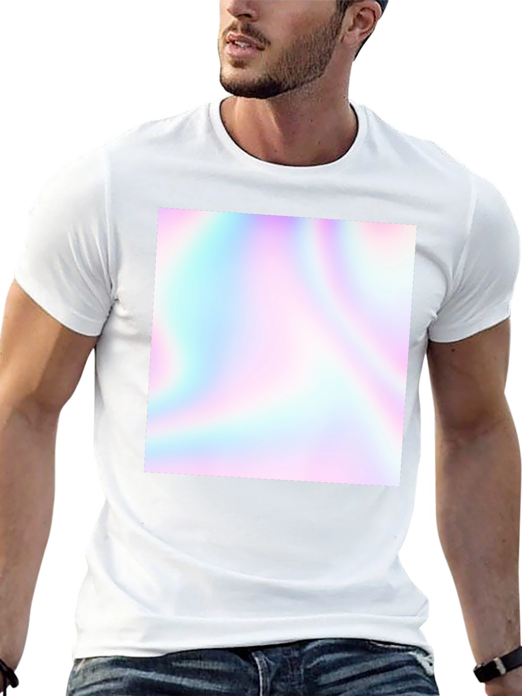 Holographic T-Shirt - Mens Black Short Sleeve Tee