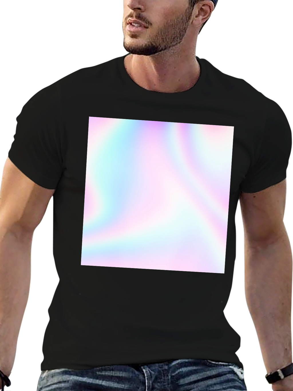 Holographic T-Shirt - Mens Black Short Sleeve Tee