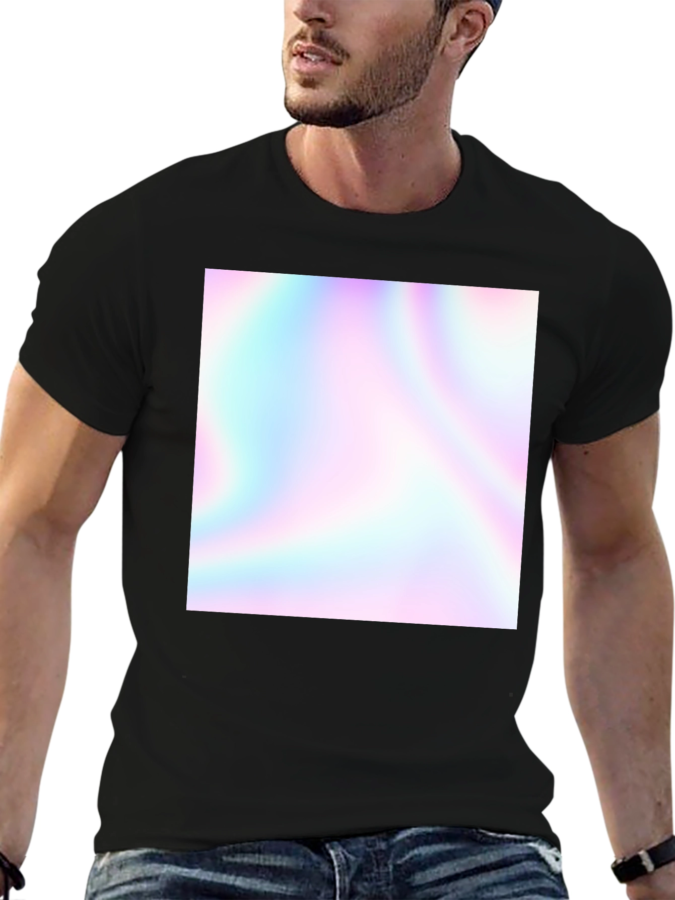 Holographic T-Shirt - Mens Black Short Sleeve Tee