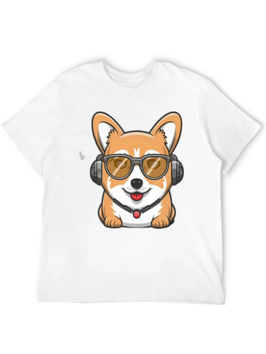 Cool Corgi DJ Black T-Shirt