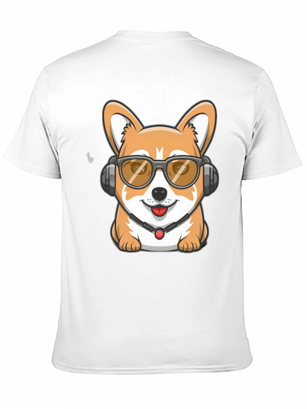 Cool Corgi DJ Black T-Shirt