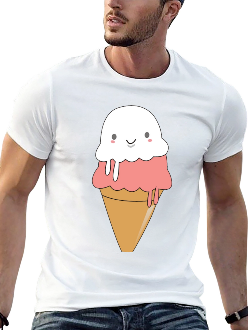 Cute Ice Cream Cone Graphic T-Shirt