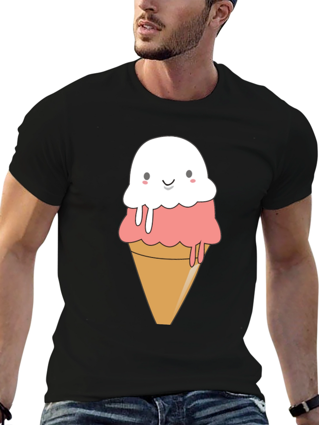 Cute Ice Cream Cone Graphic T-Shirt