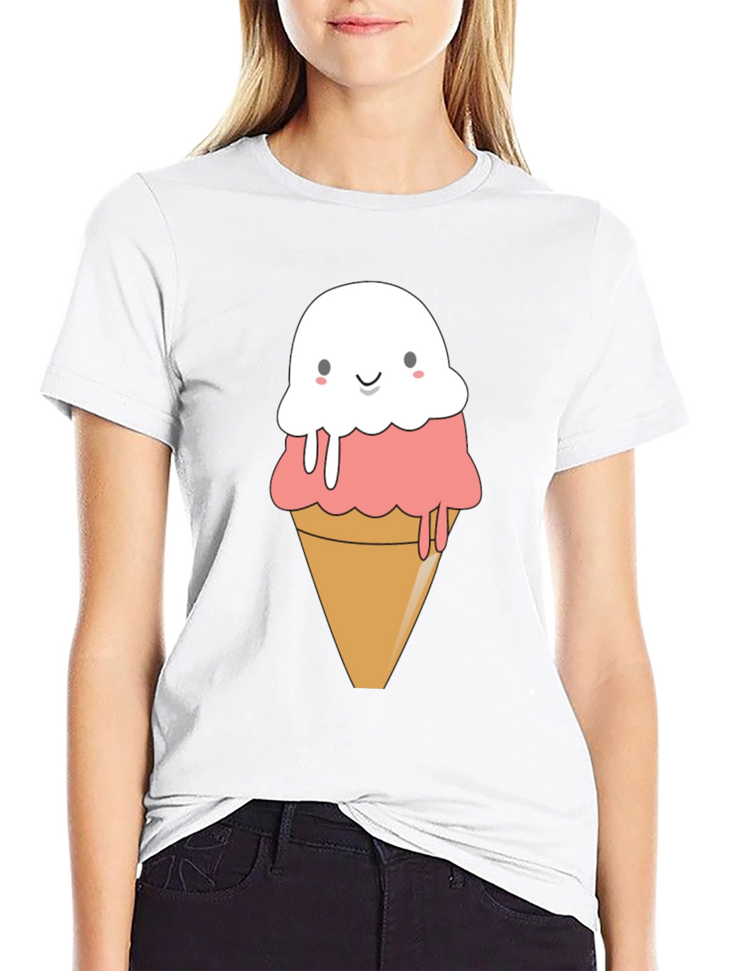 Cute Ice Cream Cone Graphic T-Shirt